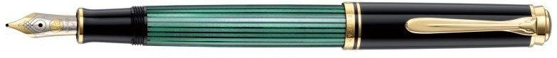 Перьевая ручка Pelikan Souveran M 400, Black and Green GT, перо EF