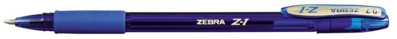 Ручки шариковые Zebra Z-1 Colour 0.7мм, синие чернила (12 штук)