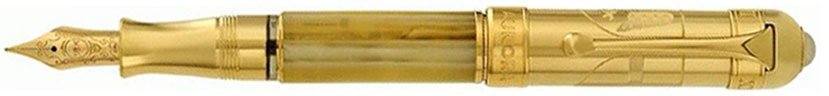 Ручка перьевая Aurora Limited Edition Papa (янтарная смола, позолота)