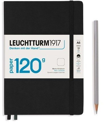 Блокнот Leuchtturm Edition А5 (нелинованный), 203 стр., твердая обложка, черный Блокнот Leuchtturm Edition А5 (нелинованный), 203 стр., твердая обложка, черный