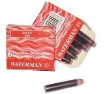 Чернила в картридже Waterman Ink cartridge Intl Red (в упаковке 6 картриджей)
