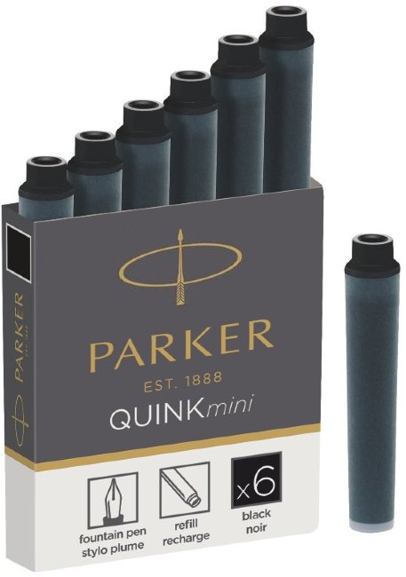 Картридж Parker Quink Z17 MINI чернила для ручек перьевых, черный (6шт) Картридж Parker Quink Z17 MINI чернила для ручек перьевых, черный (6шт)