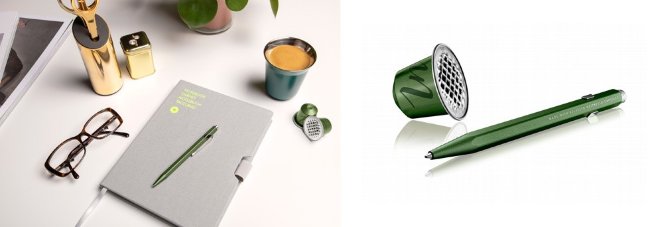 Шариковая ручка Caran d`Ache Office 849 Nespresso Edition 2 Green India, подарочная коробка Шариковая ручка Caran d`Ache Office 849 Nespresso Edition 2 Green India, подарочная коробка