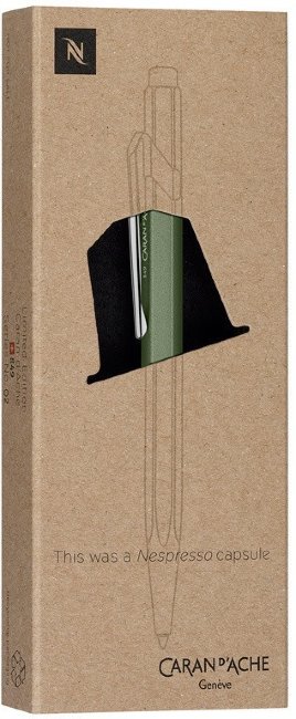 Шариковая ручка Caran d`Ache Office 849 Nespresso Edition 2 Green India, подарочная коробка Шариковая ручка Caran d`Ache Office 849 Nespresso Edition 2 Green India, подарочная коробка