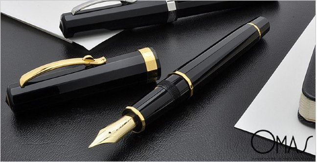 Ручка перьевая Omas Milord Black Dorato Ручка перьевая Omas Milord Black Dorato