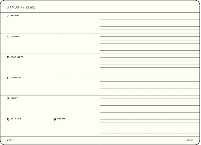 Блокнот-еженедельник Leuchtturm на 18 месяцев А5 (2022 год), твердая обложка, черный Блокнот-еженедельник Leuchtturm на 18 месяцев А5 (2022 год), твердая обложка, черный