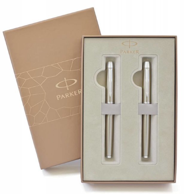 Подарочный набор Parker IM Metal FT223 (ручка перьевая, роллер) Подарочный набор Parker IM Metal FT223 (ручка перьевая, роллер)