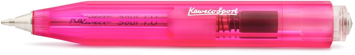 Ручка шариковая Ice Sport 1мм розовый прозрачный корпус