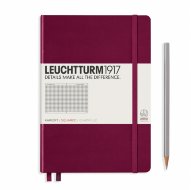 Записная книжка Leuchtturm A5 (в клетку), 251 стр., твердая обложка, винная