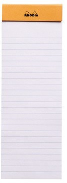 Блокнот Rhodia Basics №8, 7,4х21, линейка, 80 г, оранжевый