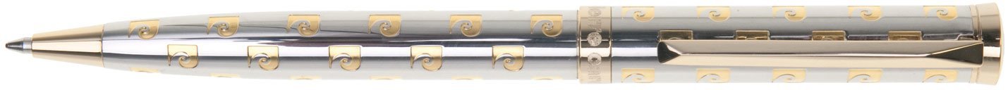 Шариковая ручка Pierre Cardin Evolution хром, гравировка логотипов с позолотой