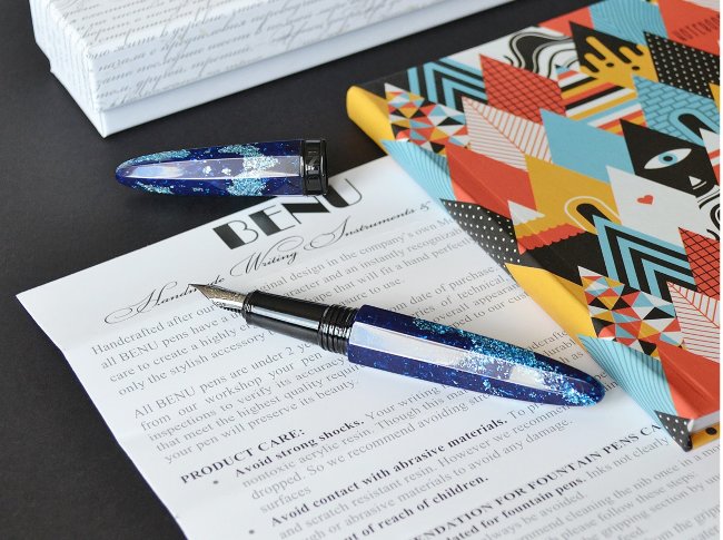 Перьевая ручка BENU Minima Blue Flame Перьевая ручка BENU Minima Blue Flame