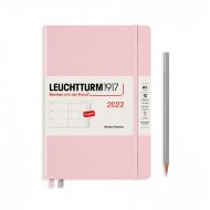 Блокнот-еженедельник Leuchtturm на 18 месяцев А5 (2022 год), твердая обложка, розовый