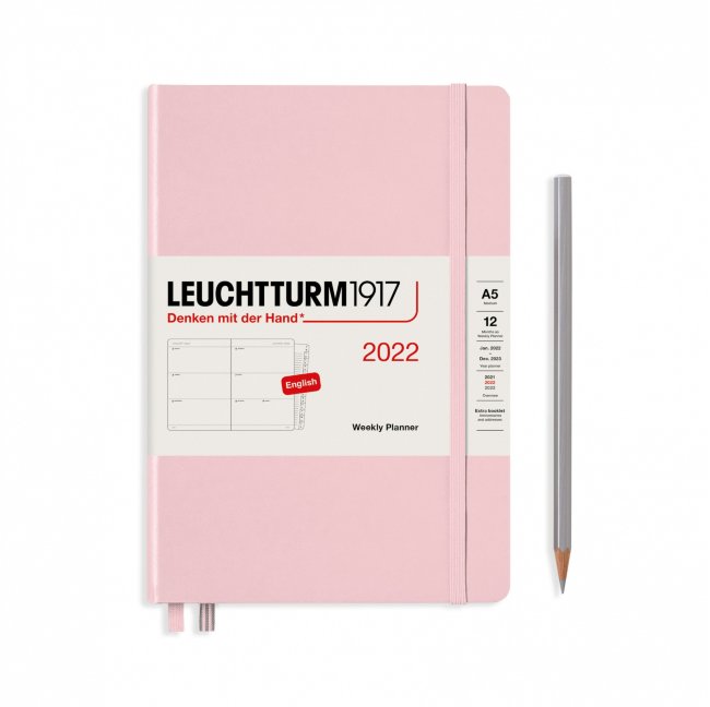 Блокнот-еженедельник Leuchtturm на 18 месяцев А5 (2022 год), твердая обложка, розовый Блокнот-еженедельник Leuchtturm на 18 месяцев А5 (2022 год), твердая обложка, розовый