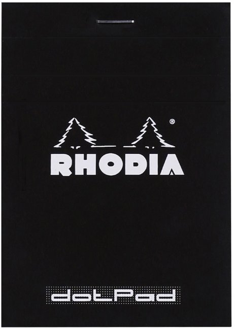 Блокнот Rhodia dotPad №12, 8,5х12 см, точка, 80 г, черный Блокнот Rhodia dotPad №12, 8,5х12 см, точка, 80 г, черный