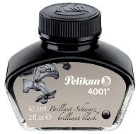 Флакон с чернилами для ручек перьевых Pelikan INK 4001 76 Brilliant Black , черные чернила 62,5 мл