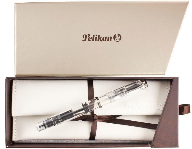 Перьевая ручка Pelikan Elegance Classic M 205 SE Demonstrator, прозрачный,  перо F, подарочная коробка