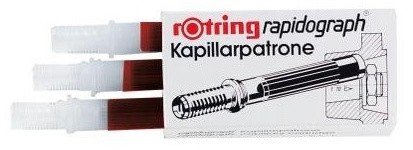 Картридж для рапидографа Rotring S0215710 красный