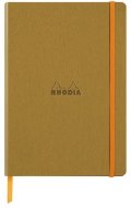 Записная книжка Rhodiarama в мягкой обложке, A5, точка, 90 г, Gold золотистый