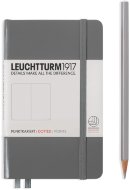 Записная книжка Leuchtturm A6 (в точку), 187 стр., твердая обложка, антрацит