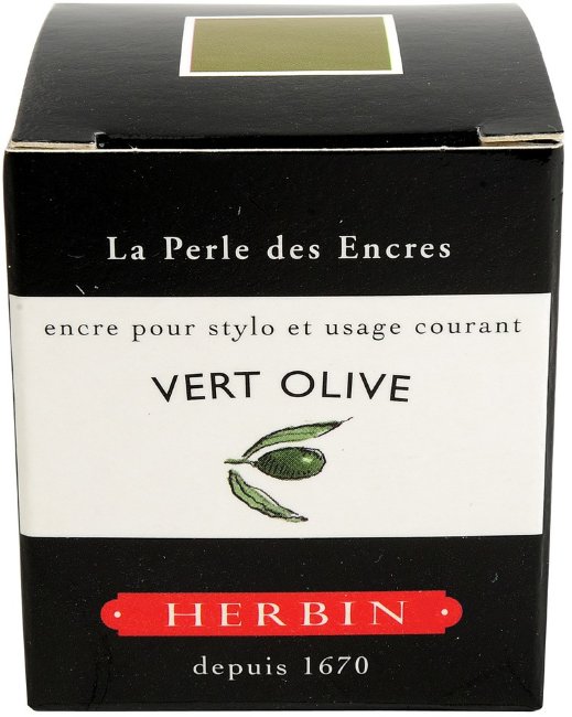 Чернила в банке Herbin, 30 мл, Vert olive Оливковый