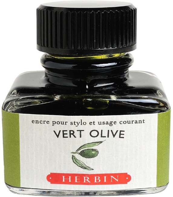 Чернила в банке Herbin, 30 мл, Vert olive Оливковый