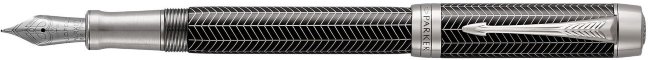 Перьевая ручка Parker Duofold Prestige Centennial F307, Black Chevron CT Перьевая ручка Parker Duofold Prestige Centennial F307, Black Chevron CT