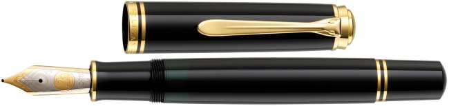 Перьевая ручка Pelikan Souveran M 800, Black GT, перо EF Перьевая ручка Pelikan Souveran M 800, Black GT, перо EF