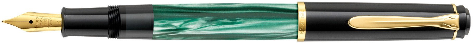Перьевая ручка Pelikan Elegance Classic M200 Green Marbled, подарочная коробка
