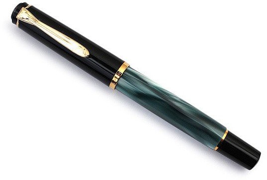 Перьевая ручка Pelikan Elegance Classic M200 Green Marbled, подарочная коробка
