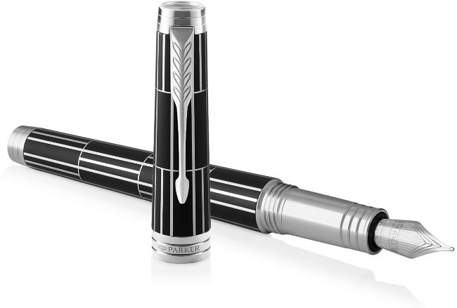 Перьевая ручка Parker Premier F565 Luxury Black CT, перо F, подарочная коробка Перьевая ручка Parker Premier F565 Luxury Black CT, перо F, подарочная коробка