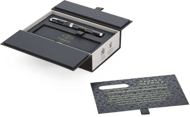 Перьевая ручка Parker Premier F565 Luxury Black CT, перо F, подарочная коробка Перьевая ручка Parker Premier F565 Luxury Black CT, перо F, подарочная коробка