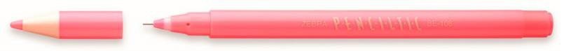 Ручки-роллеры Zebra PENCILTIC BE-108 P 0.5мм, розовые чернила (12 штук)