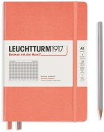 Записная книжка Leuchtturm A5 (в клетку), 251 стр., твердая обложка, персиковая