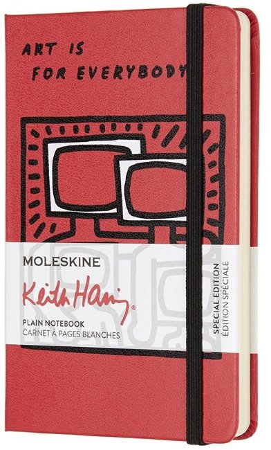 Блокнот Moleskine Limited Edition KEITH HARING Pocket, нелинованный, красный