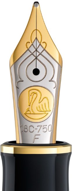 Перьевая ручка Pelikan Souveran M 800, Black and Green GT, перо EF Перьевая ручка Pelikan Souveran M 800, Black and Green GT, перо EF