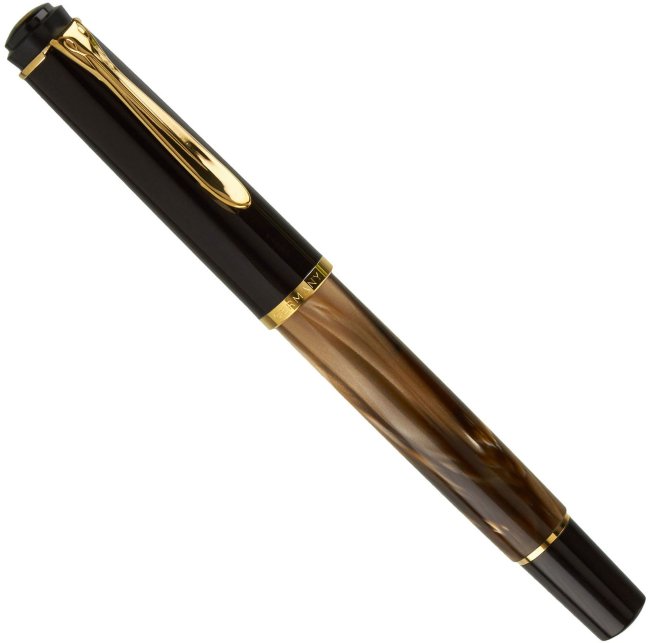 Перьевая ручка Pelikan Elegance Classic M200, коричневый мрамор, подарочная коробка Перьевая ручка Pelikan Elegance Classic M200, коричневый мрамор, подарочная коробка