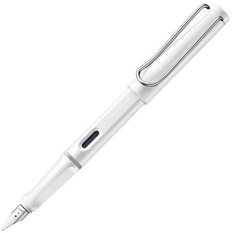 Комплект: Ручка перьевая Lamy Safari Белый, Записная книжка, мягкий переплет, А6, белый
