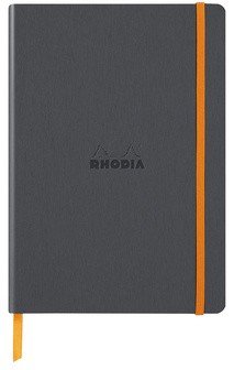 Записная книжка Rhodiarama в мягкой обложке, A5, точка, 90 г, Titanium темно-серый Записная книжка Rhodiarama в мягкой обложке, A5, точка, 90 г, Titanium темно-серый