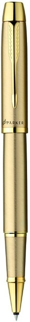Ручка-роллер Parker IM Metal T223, Brushed Metal Gold GT