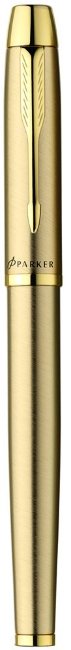 Ручка-роллер Parker IM Metal T223, Brushed Metal Gold GT