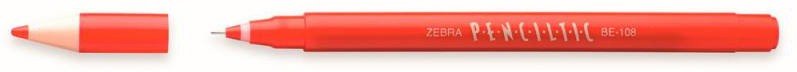Ручки-роллеры Zebra PENCILTIC BE-108 R 0.5мм, красные чернила (12 штук)