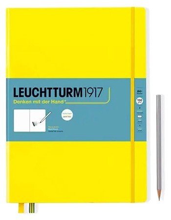 Скетчбук Leuchtturm Master А4+ 150г/м2, 112 стр., твердая обложка, лимонный Скетчбук Leuchtturm Master А4+ 150г/м2, 112 стр., твердая обложка, лимонный