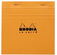 Блокнот Rhodia Basics 14,8х14,8, клетка, 80 г, оранжевый