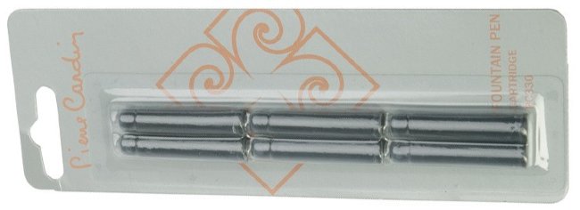 Картриджи с чернилами (6 шт) для перьевой ручки Pierre Cardin, черные Картриджи с чернилами (6 шт) для перьевой ручки Pierre Cardin, черные