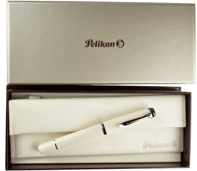 Перьевая ручка Pelikan Elegance Classic M205, белый, подарочная коробка 