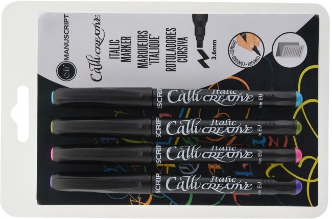 Набор маркеров Manuscript CalliCreative 3.6мм, ассорти, 4 штуки Набор маркеров Manuscript CalliCreative 3.6мм, ассорти, 4 штуки