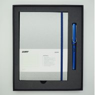 Комплект: Ручка перьевая Lamy Al-star Синий, Записная книжка, твердый переплет, А5, синий