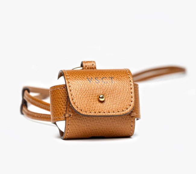 Кожаный чехол для AirPods Pro Visconti VSCT Business Travel Collection цвет коньячный Кожаный чехол для AirPods Pro Visconti VSCT Business Travel Collection цвет коньячный