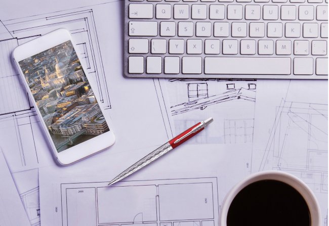 Шариковая ручка Parker Jotter K175 SE London Architecture Classical Red M